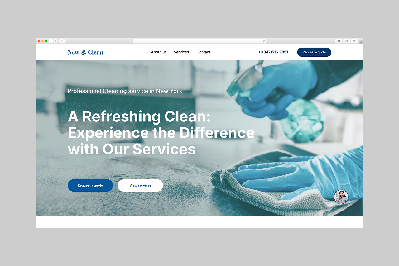 Лендинг для клининговой компании