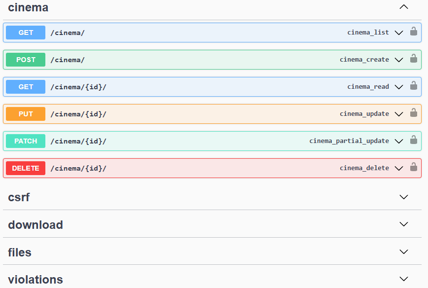 Django - cinema module