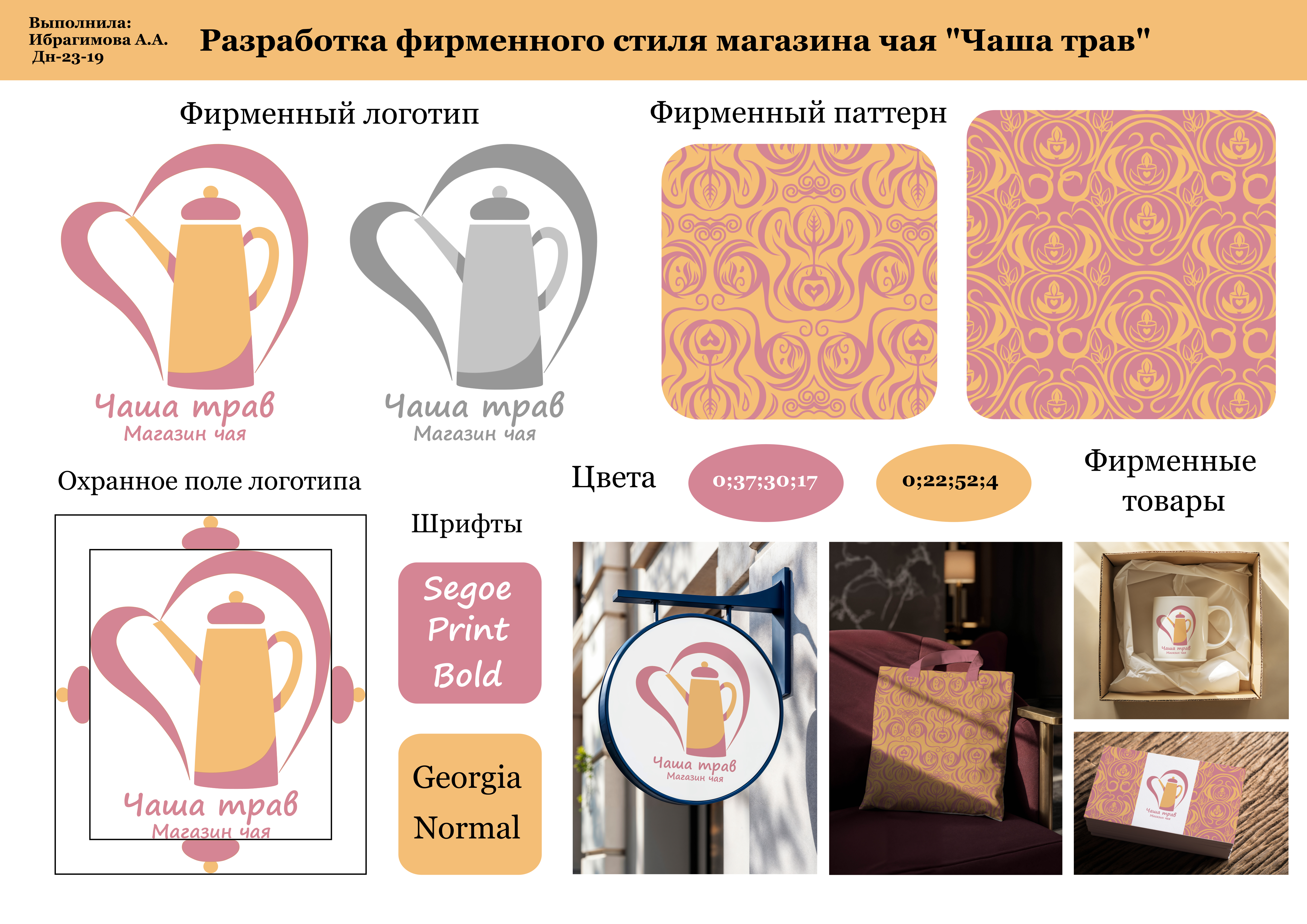 Создание фирменного стиля магазина чая. Учебный проект.