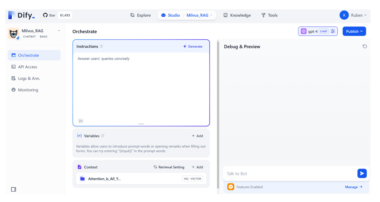 �� - ����������� ��� ��������-�������� �� ��������� Dify (�� ���� ������ RAG)