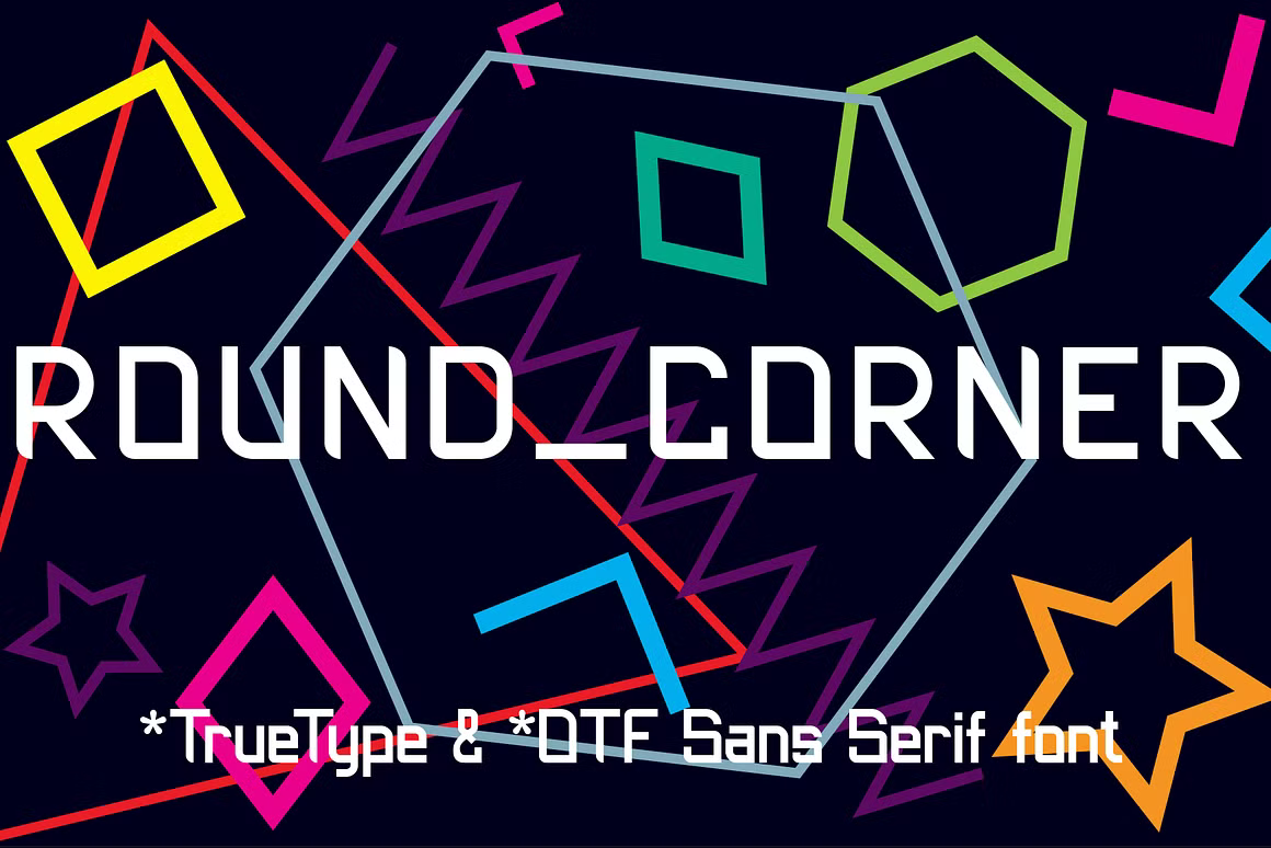 Шрифт ROUND_CORNER