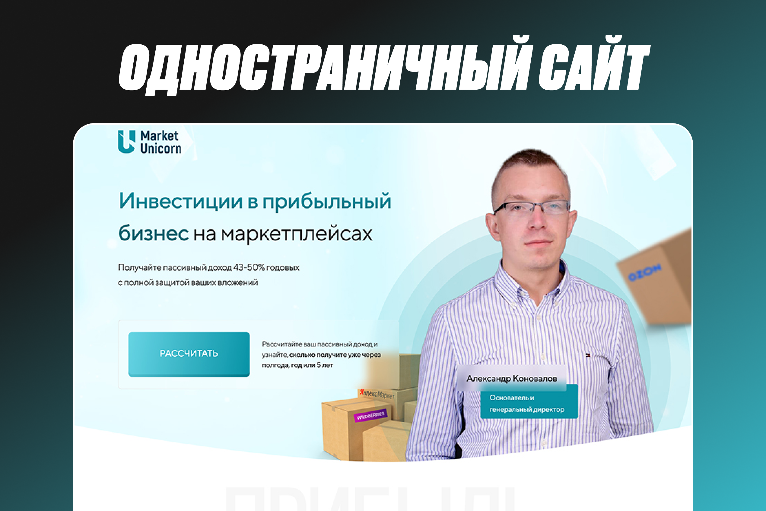 Лендинг на тему инвестиций