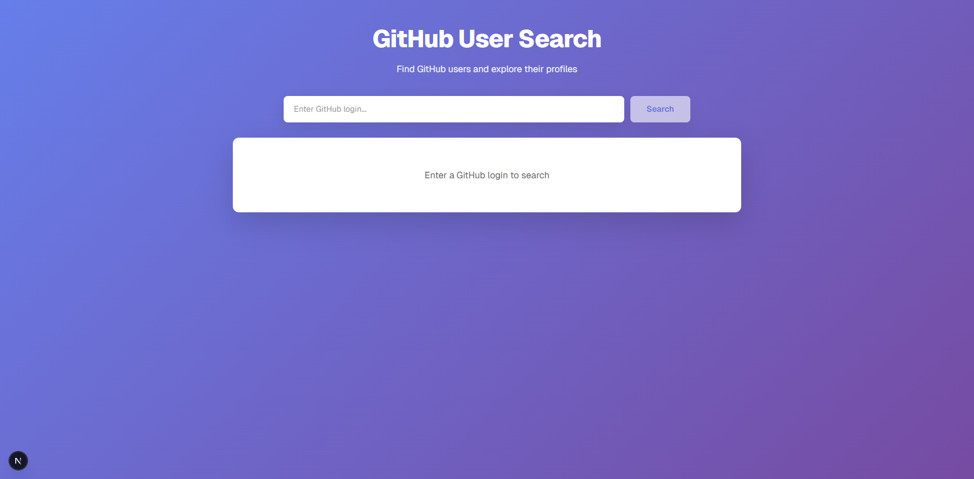 GitHub User Search — приложение для поиска пользователей GitHub