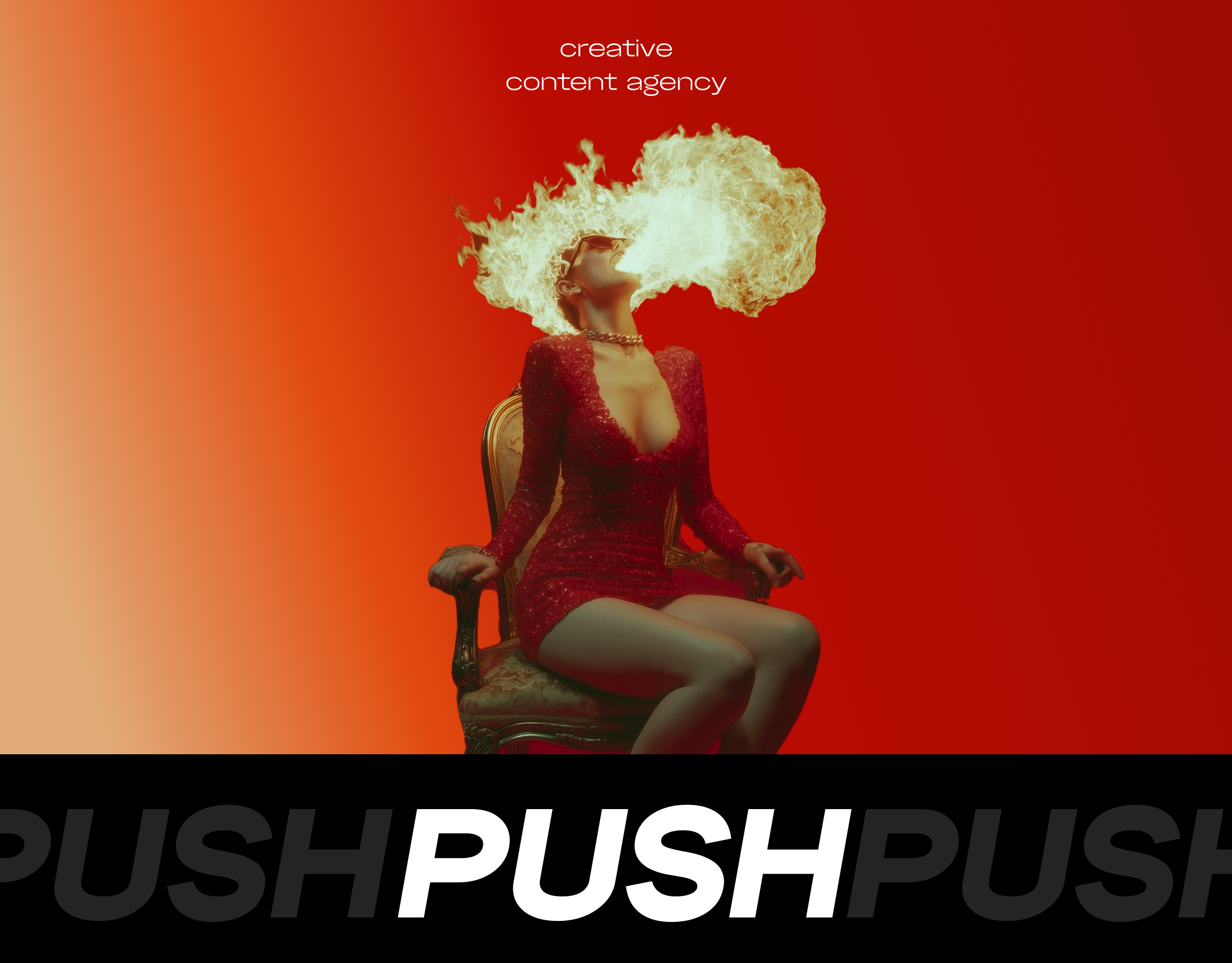 Разработка логотипа для SMM-агенства | PUSH