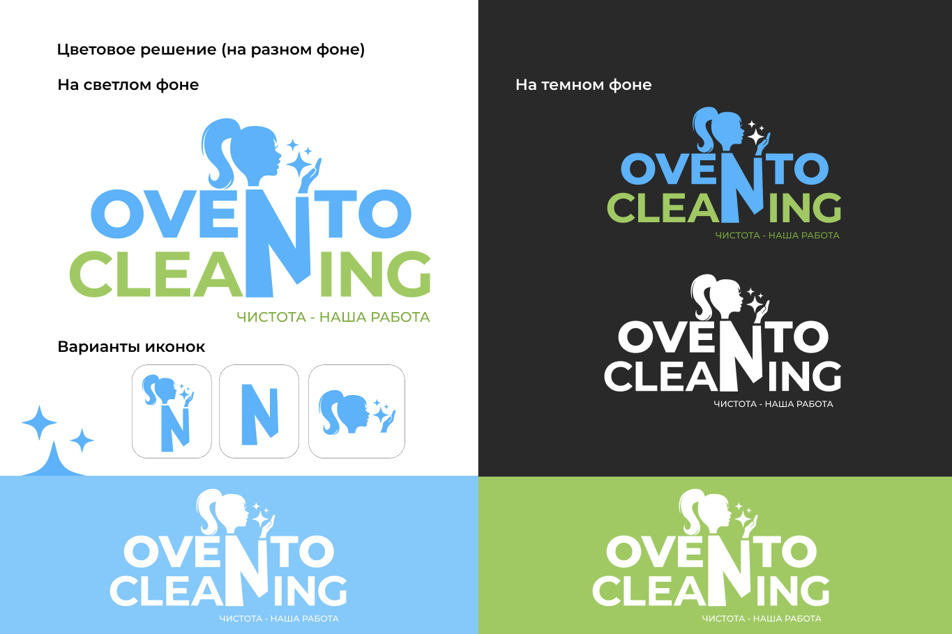 Логотип для Овенто клининг