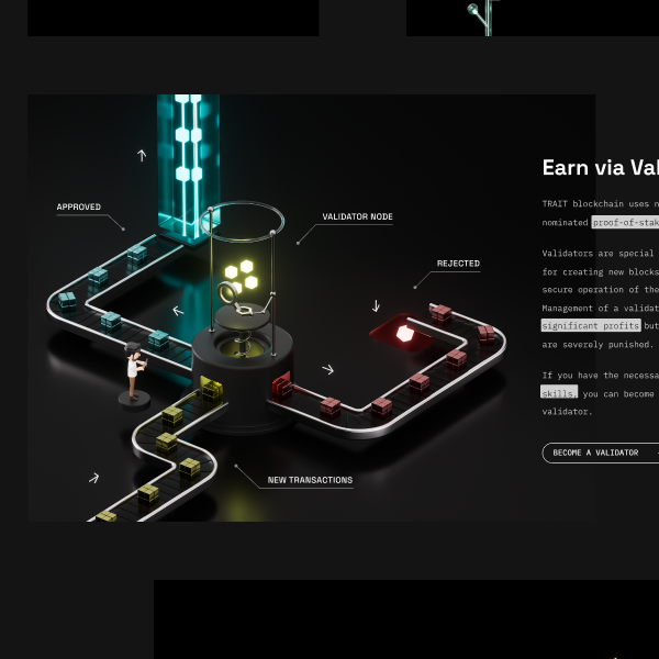 Дизайн сайта и авторские 3D иллюстрации для Crypto/NFT стартапа (3)