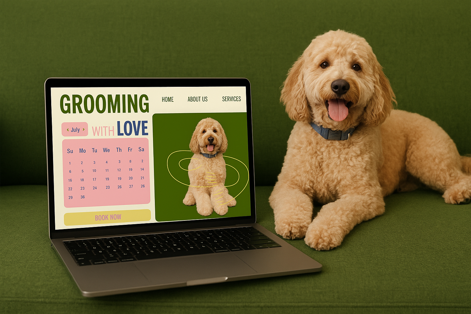 Креативный лендинг для грумминга