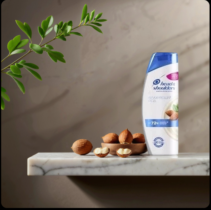 Простой дизайн карточки товара на шампунь для волос