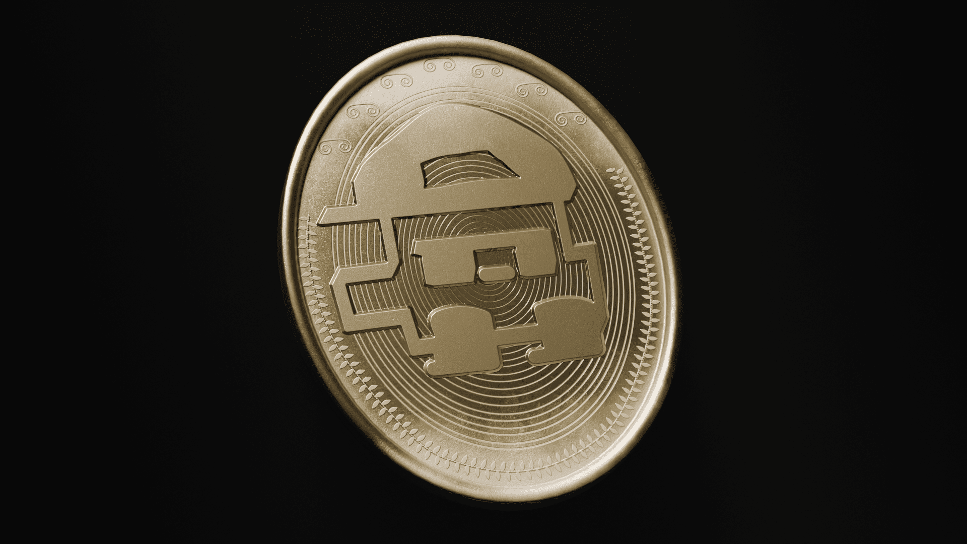 3D Модель Золотой Монеты