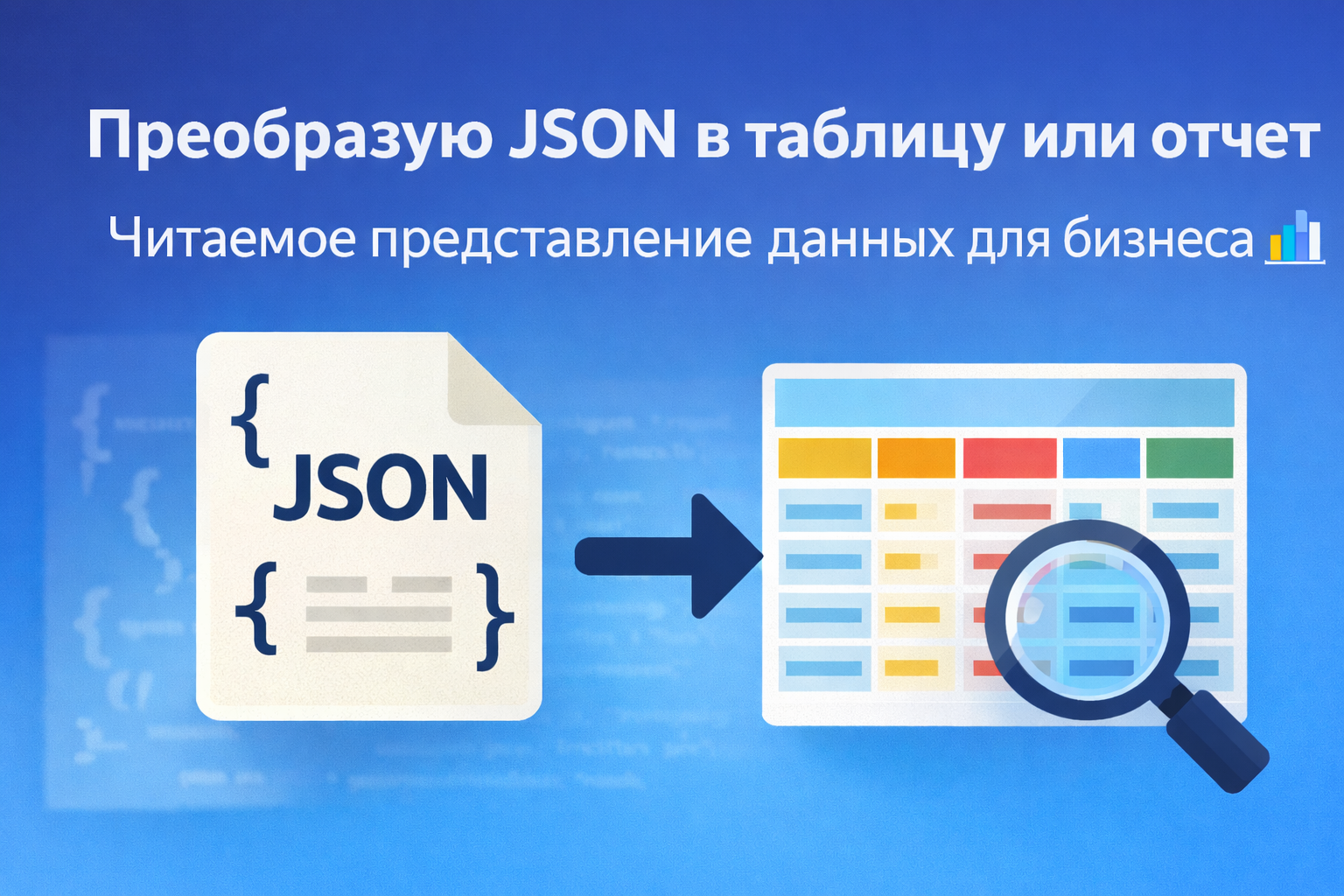 Преобразование вложенного JSON в таблицу для отчета.