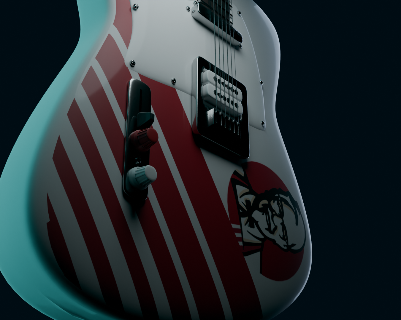 3д модель гитары KFC