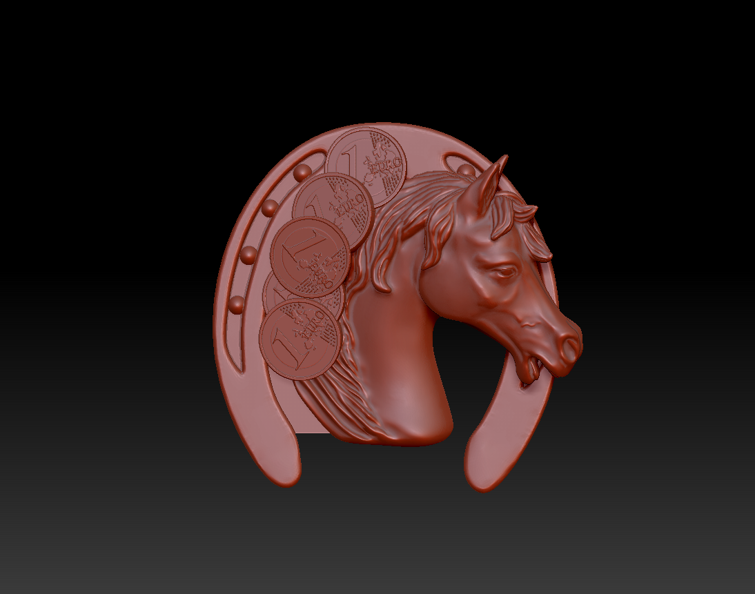 Голова лошади с подковой