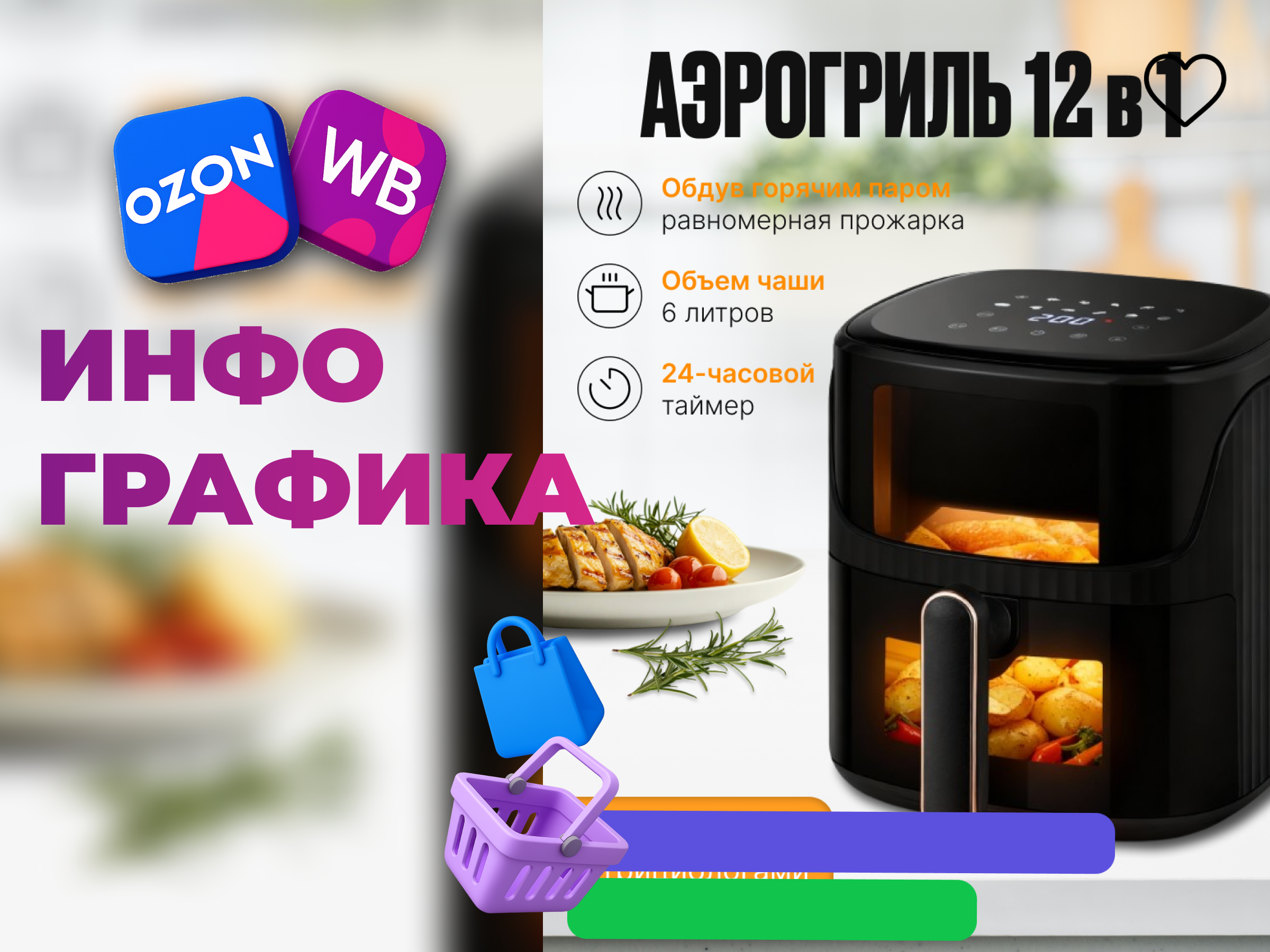 Инфографика для аэрогриля
