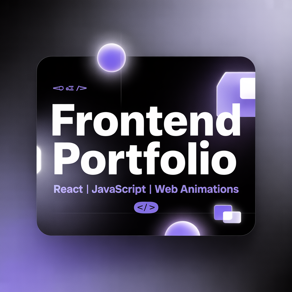 Одностраничный сайт-портфолио для frontend-разработчика с анимациями и адаптивным дизайном