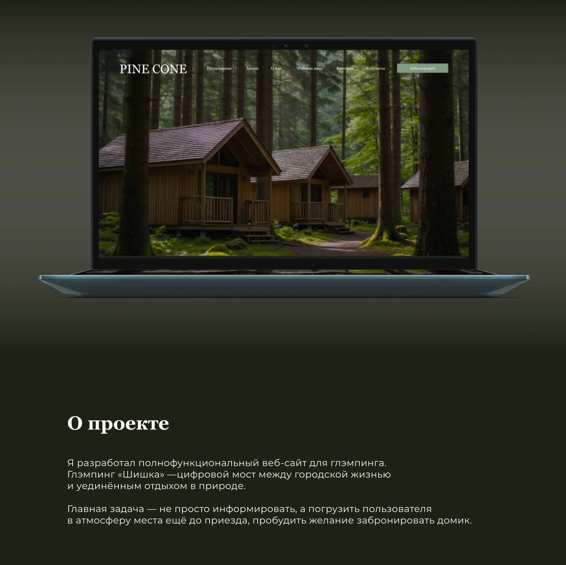 Не корпоративный сайт для глемпинга