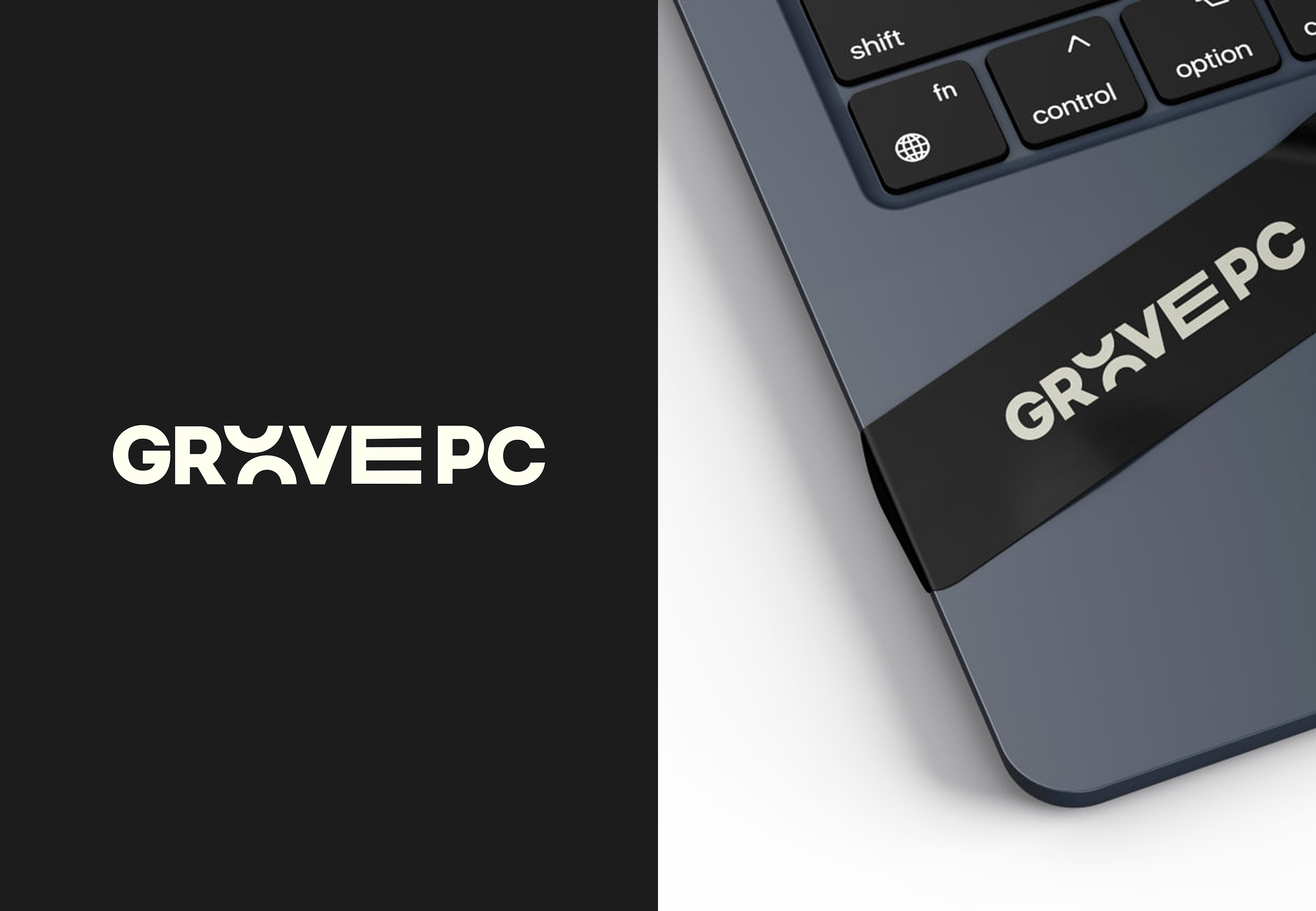 Дизайн фирменного стиля для магазина техники "GrovePC"