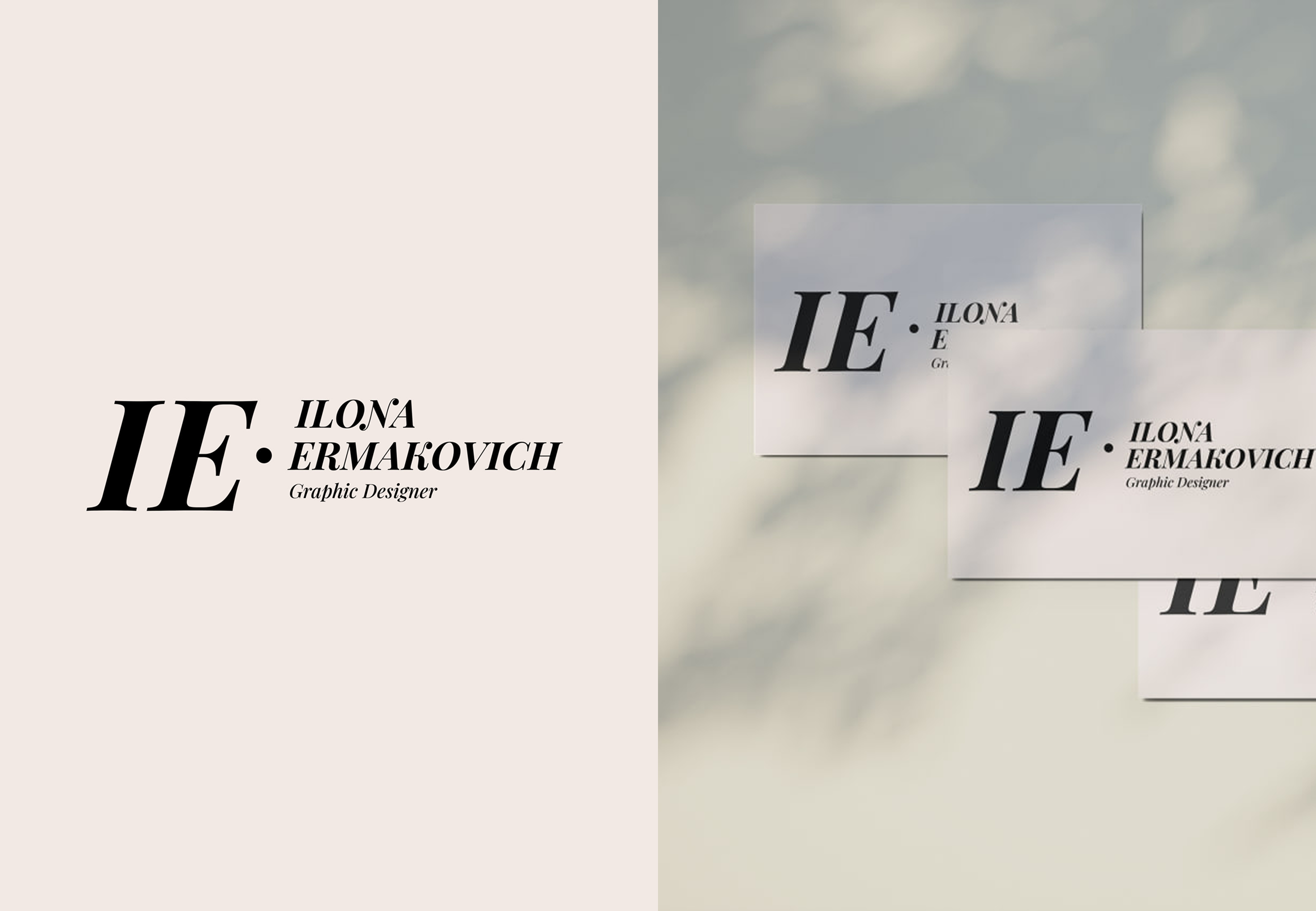 Дизайн логотипа для графического дизайнера "Ilona Ermakovich"