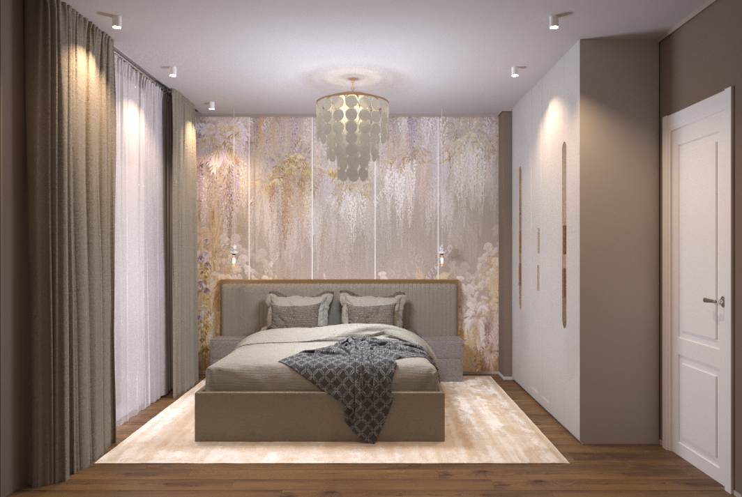 Визуализация дизайна интерьера жилой квартиры