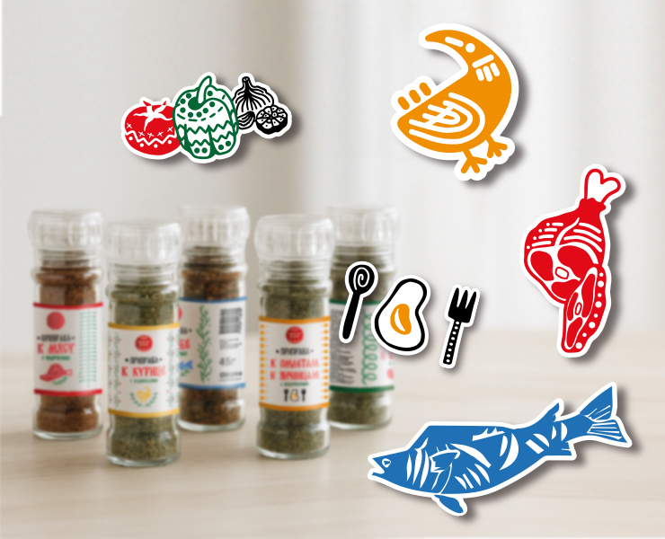 Серия упаковки продуктов