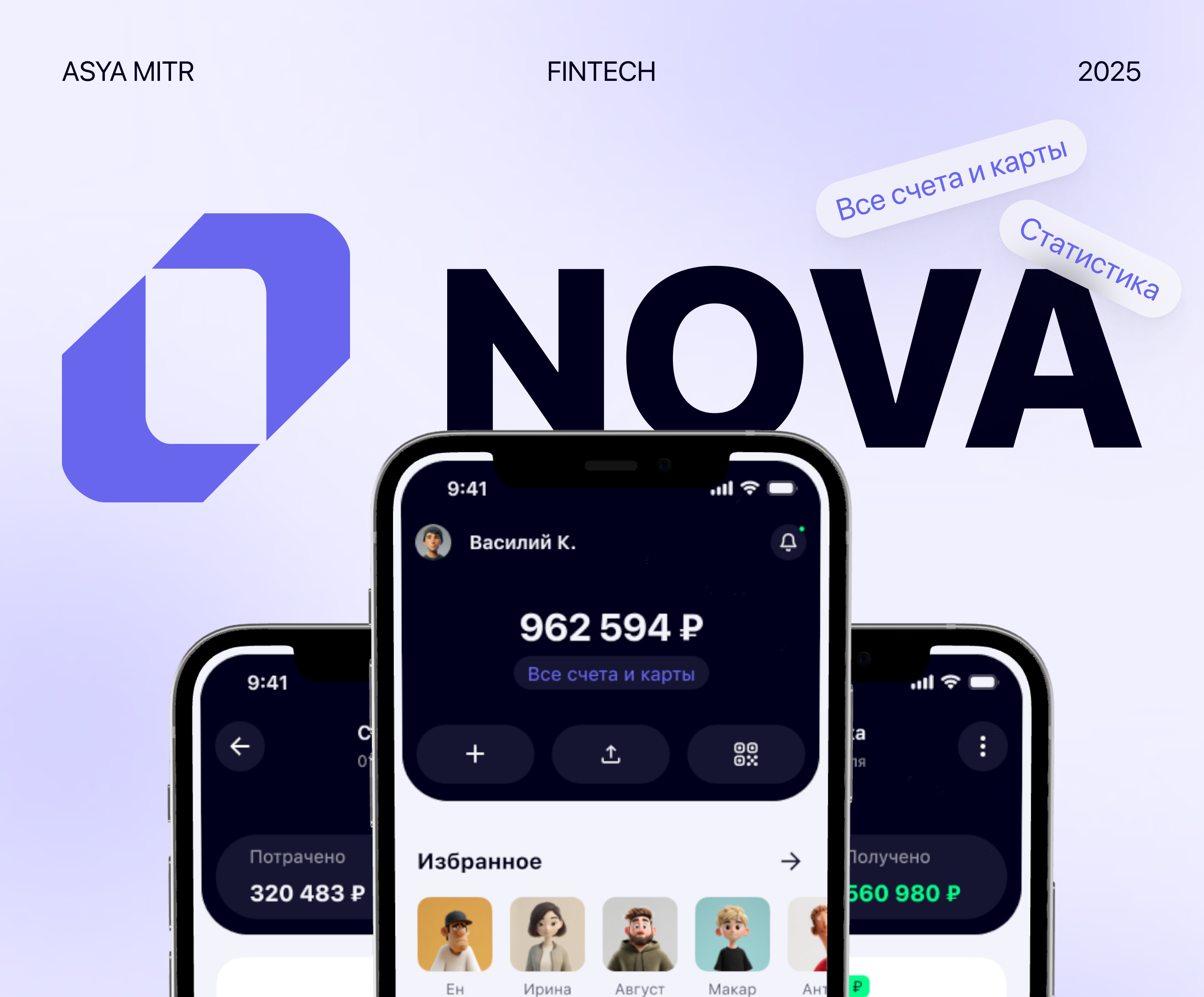 Nova -- приложения банка для управления картами, счетами и финансами