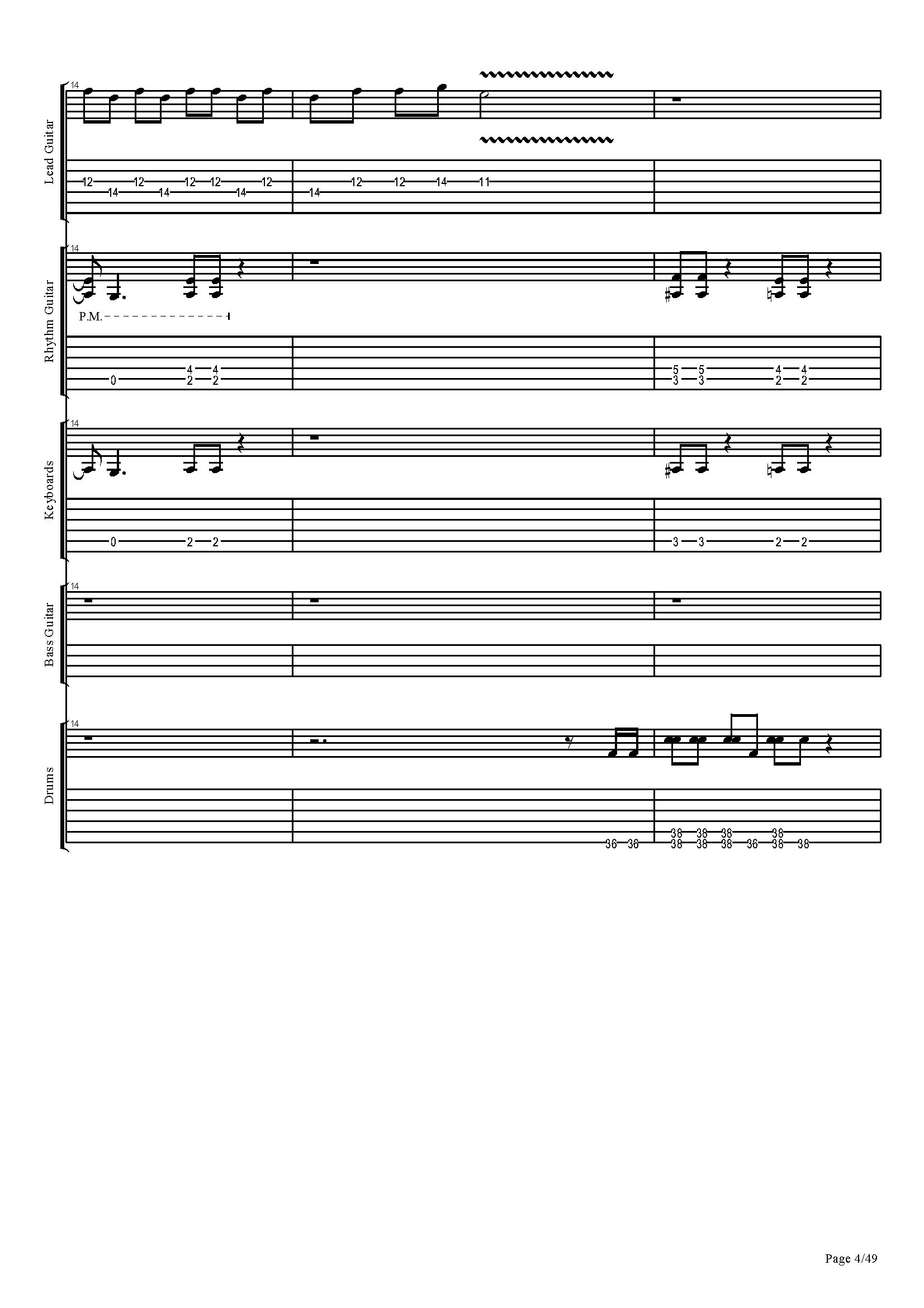 Партитура кавер-версии песни Loc-Dog, ICEGERGERT - Не засыпать_С