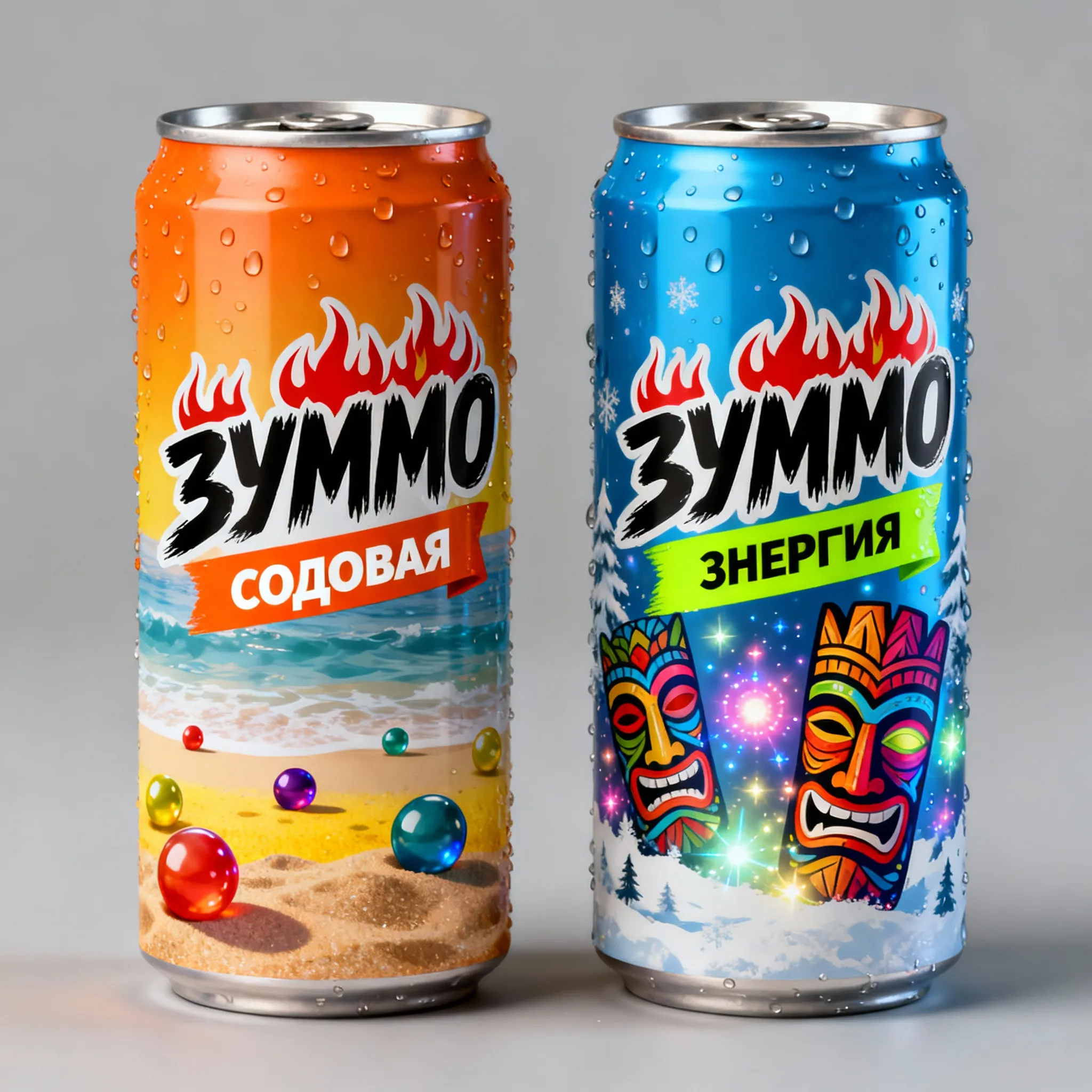 Создание дизайна для напитков "Зуммо"