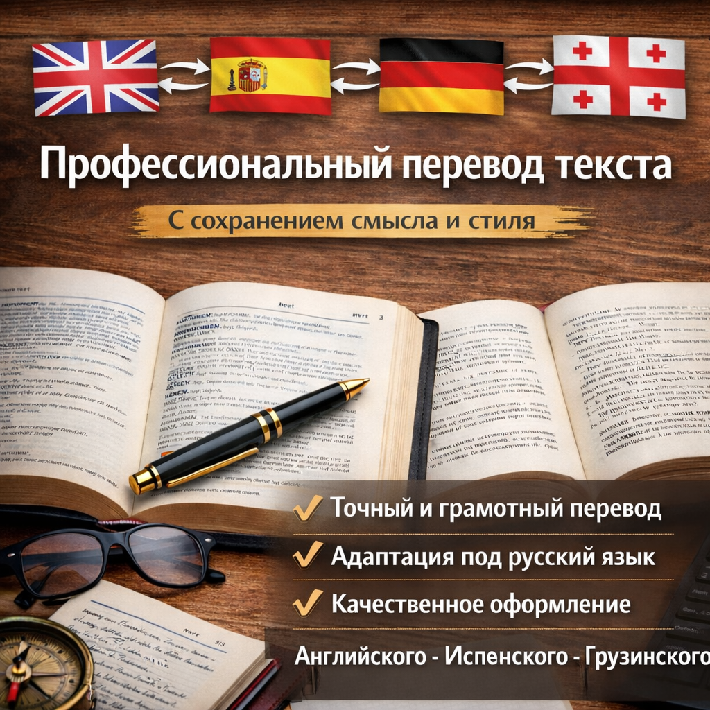 Профессиональный перевод текста сохранением смысла и стиля