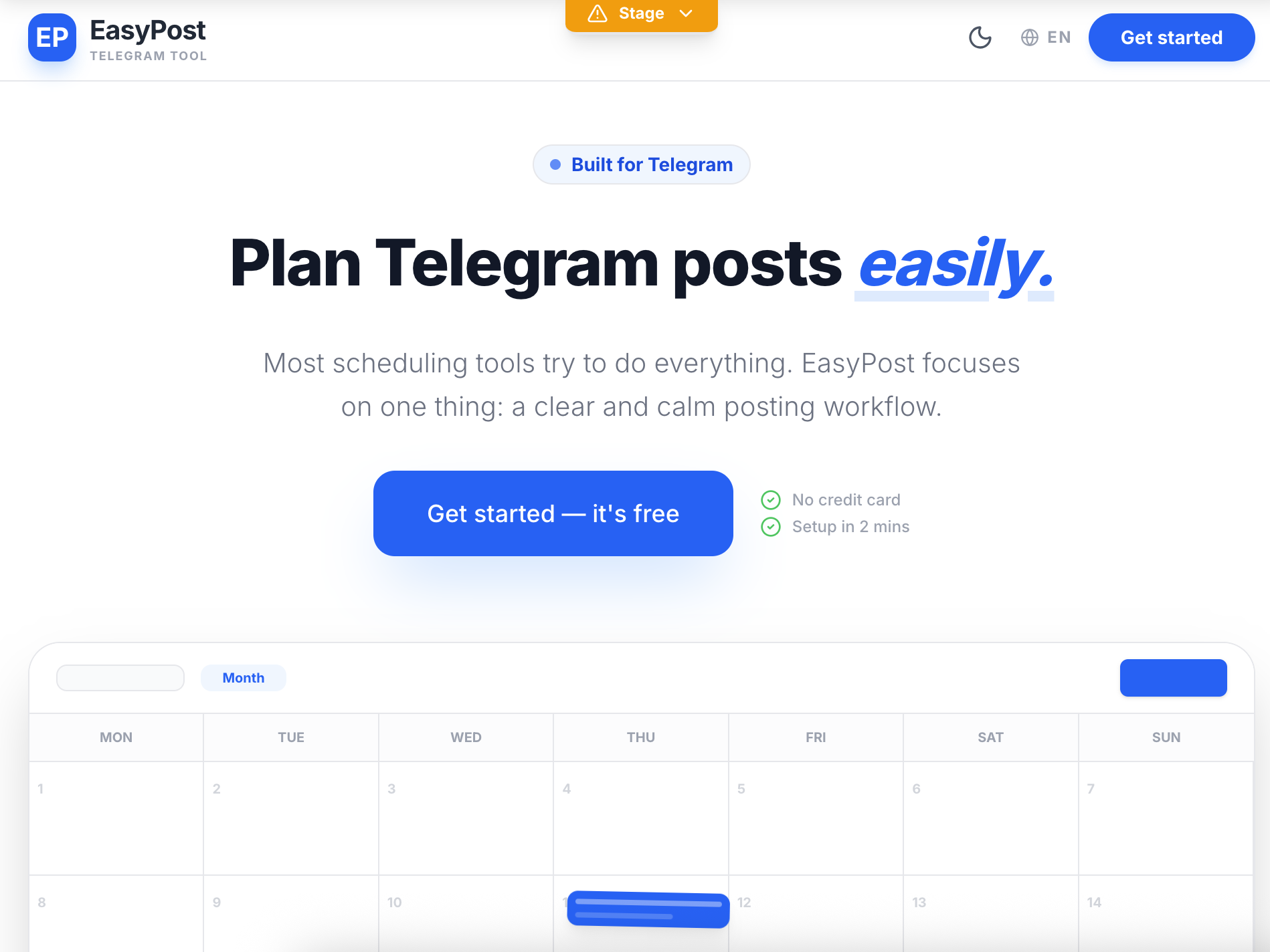 EasyPost - планировщик постов для Telegram (веб-сервис + админка)