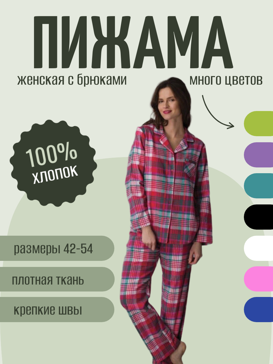 Пижама красна клатка