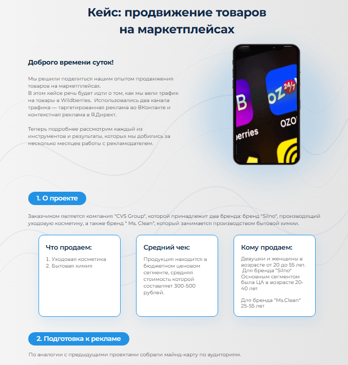 Кейс: продвижение товаров на маркетплейсах