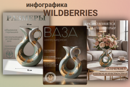 Дизайн карточек, инфографика для маркетплейсов