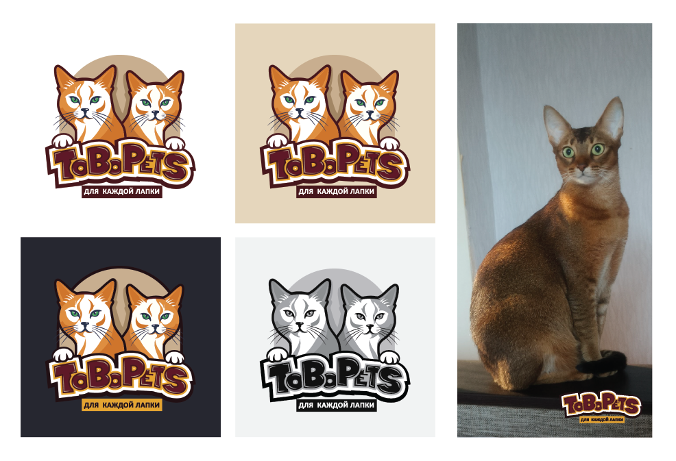 логотип для упаковки игрушек для кошек