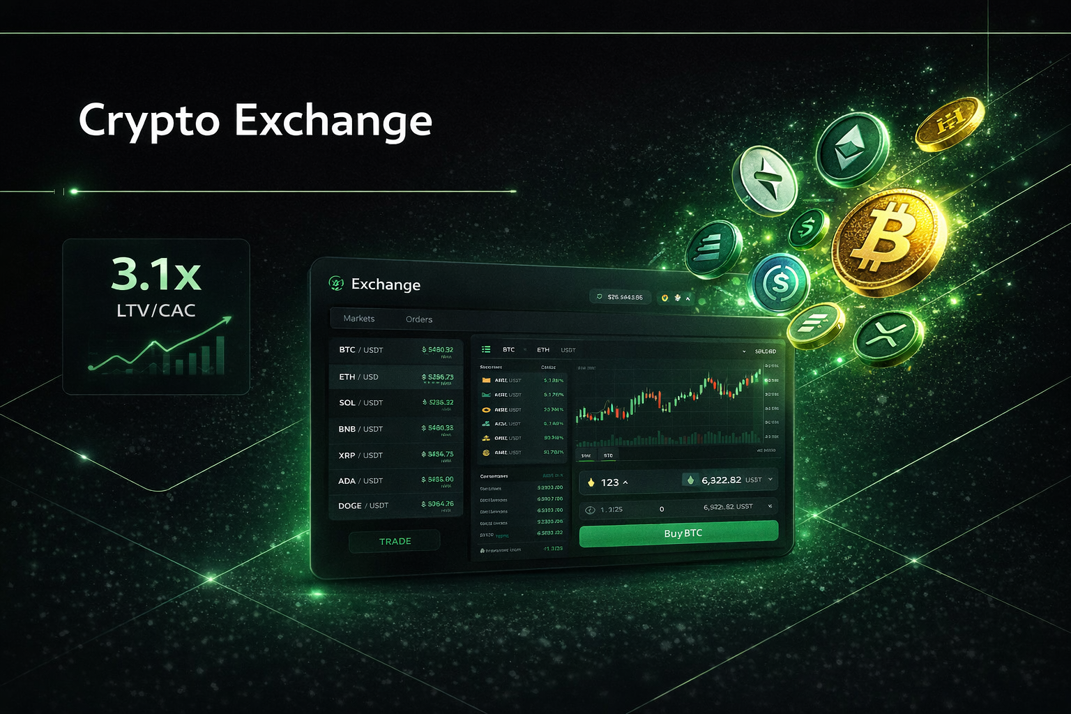 Реклама Crypto Exchange | ROI 300-400%!