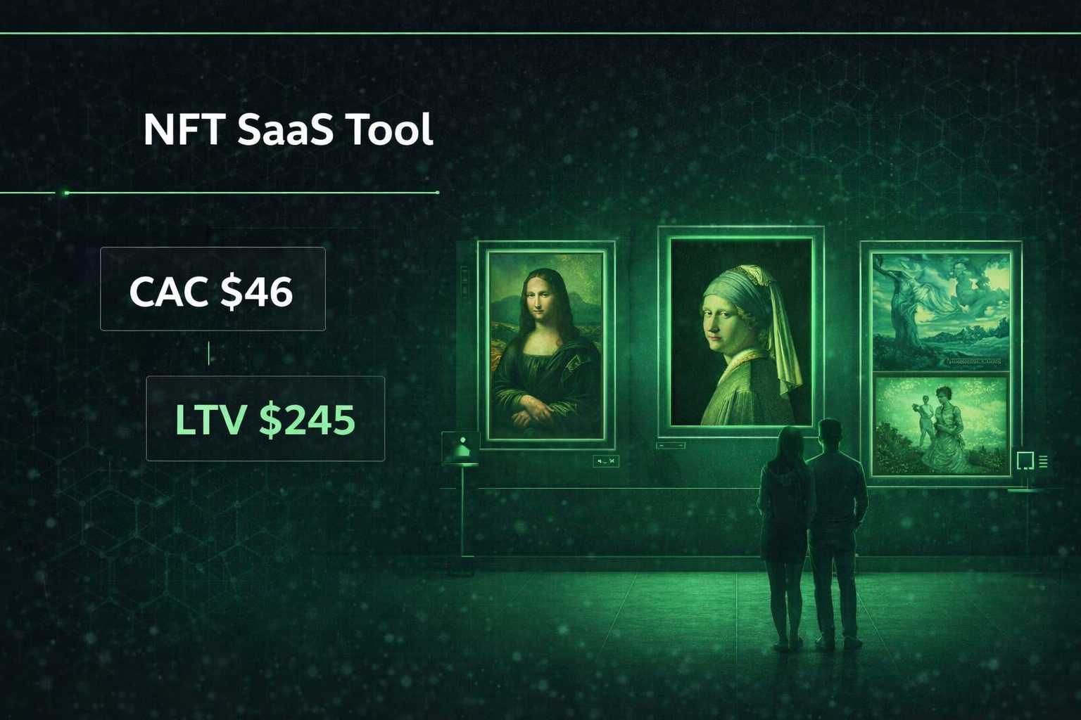 NFT‑инструмент (SaaS) | 126 клиентов с оплатой 245$ в месяц за 5800$!