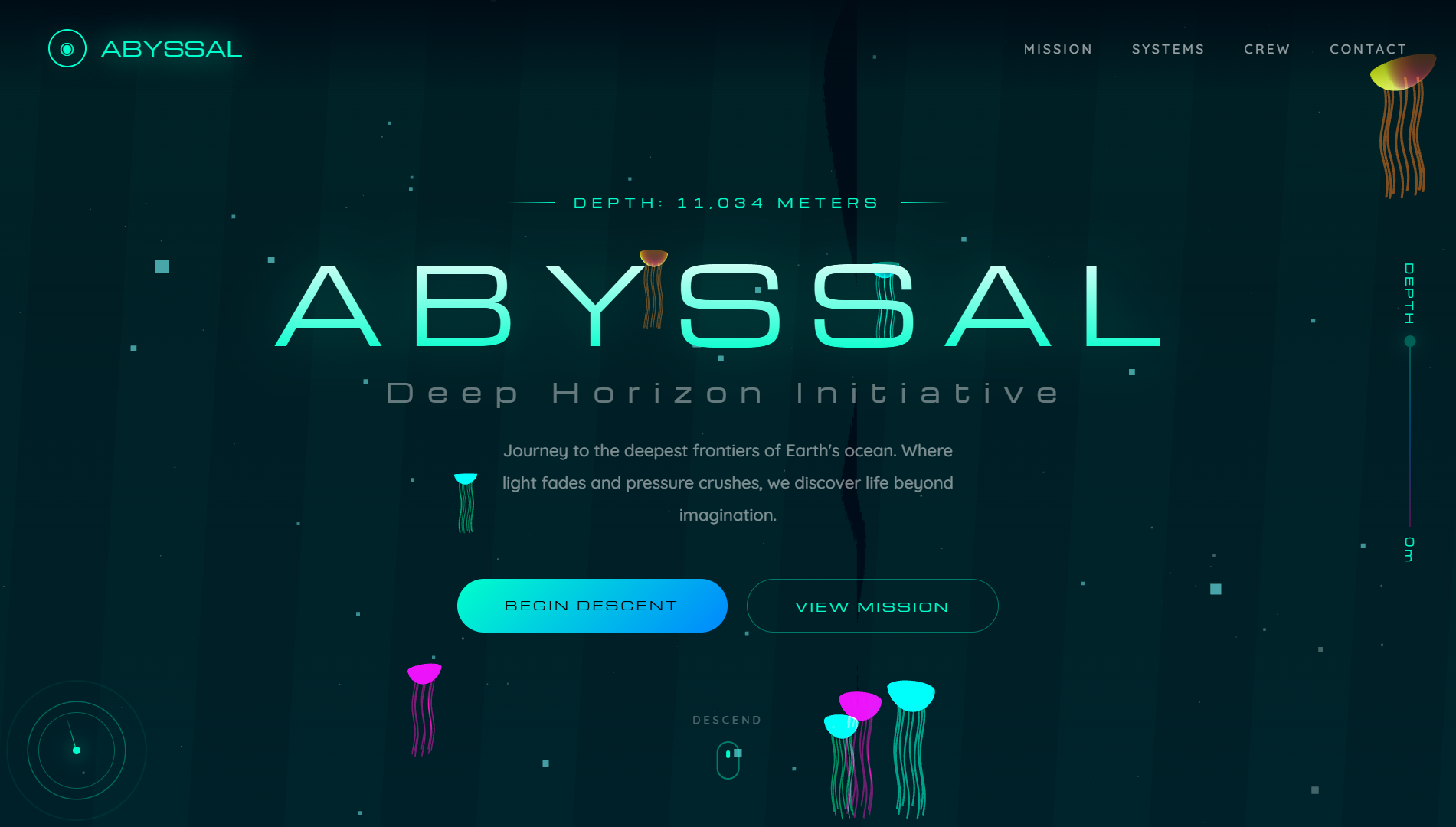 Иммерсивный лендинг для научно-исследовательского проекта с WebGL