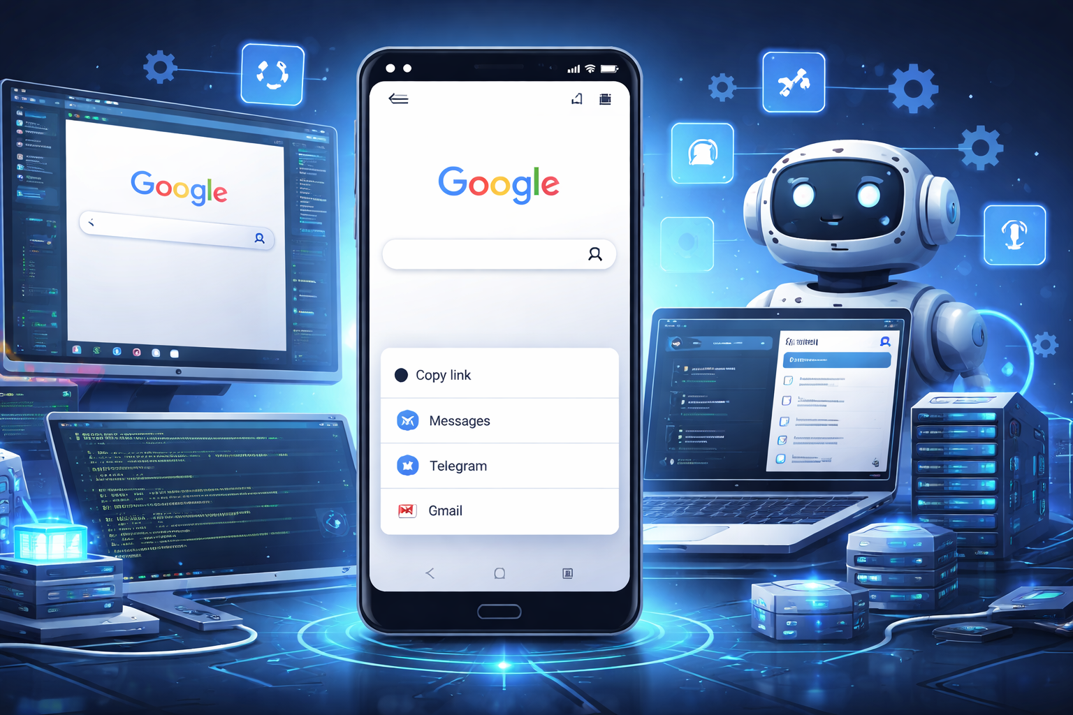 Автоматическая генерация ссылок share.google с имитацией ручного шеринга