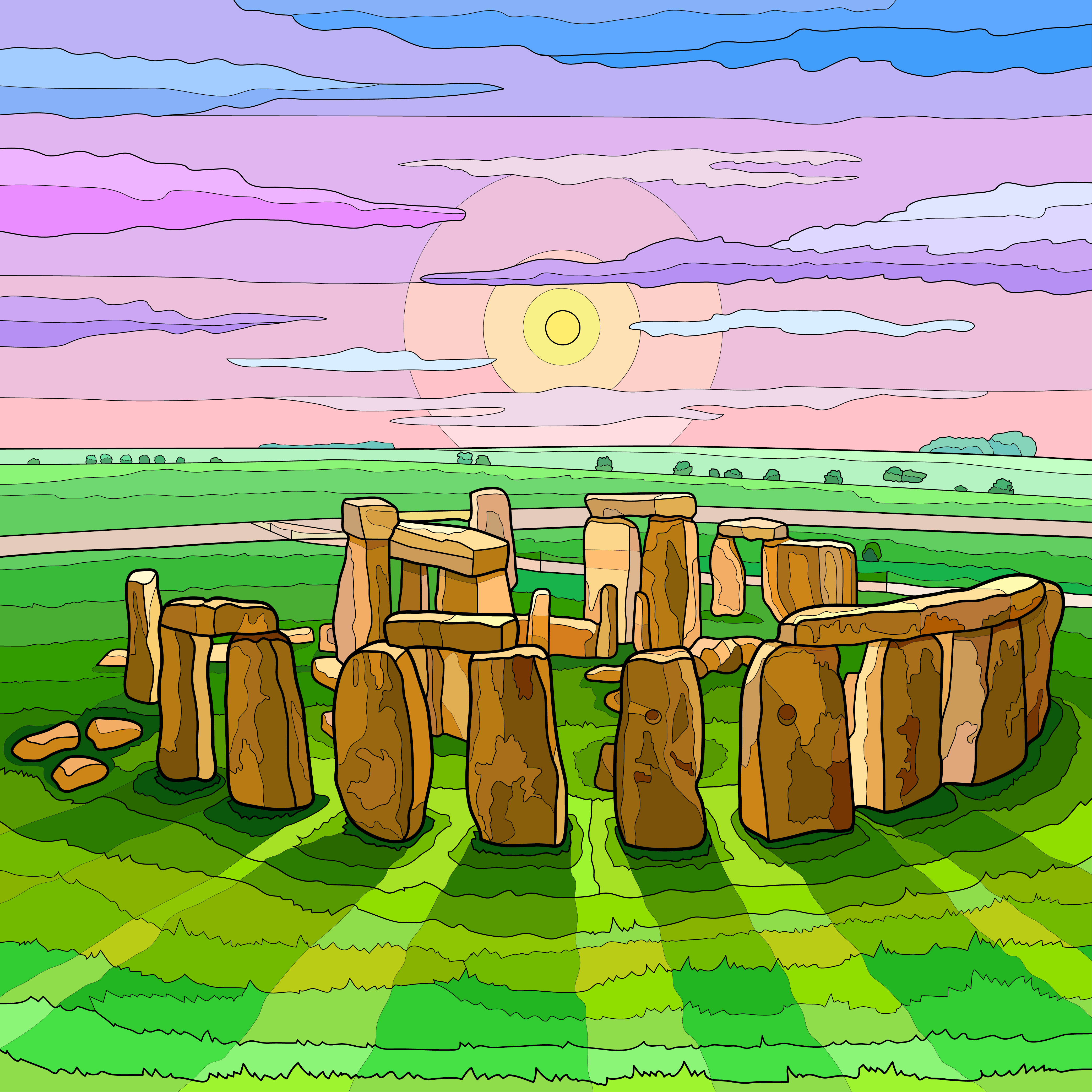 Иллюстрации для приложения-раскраски по номерам