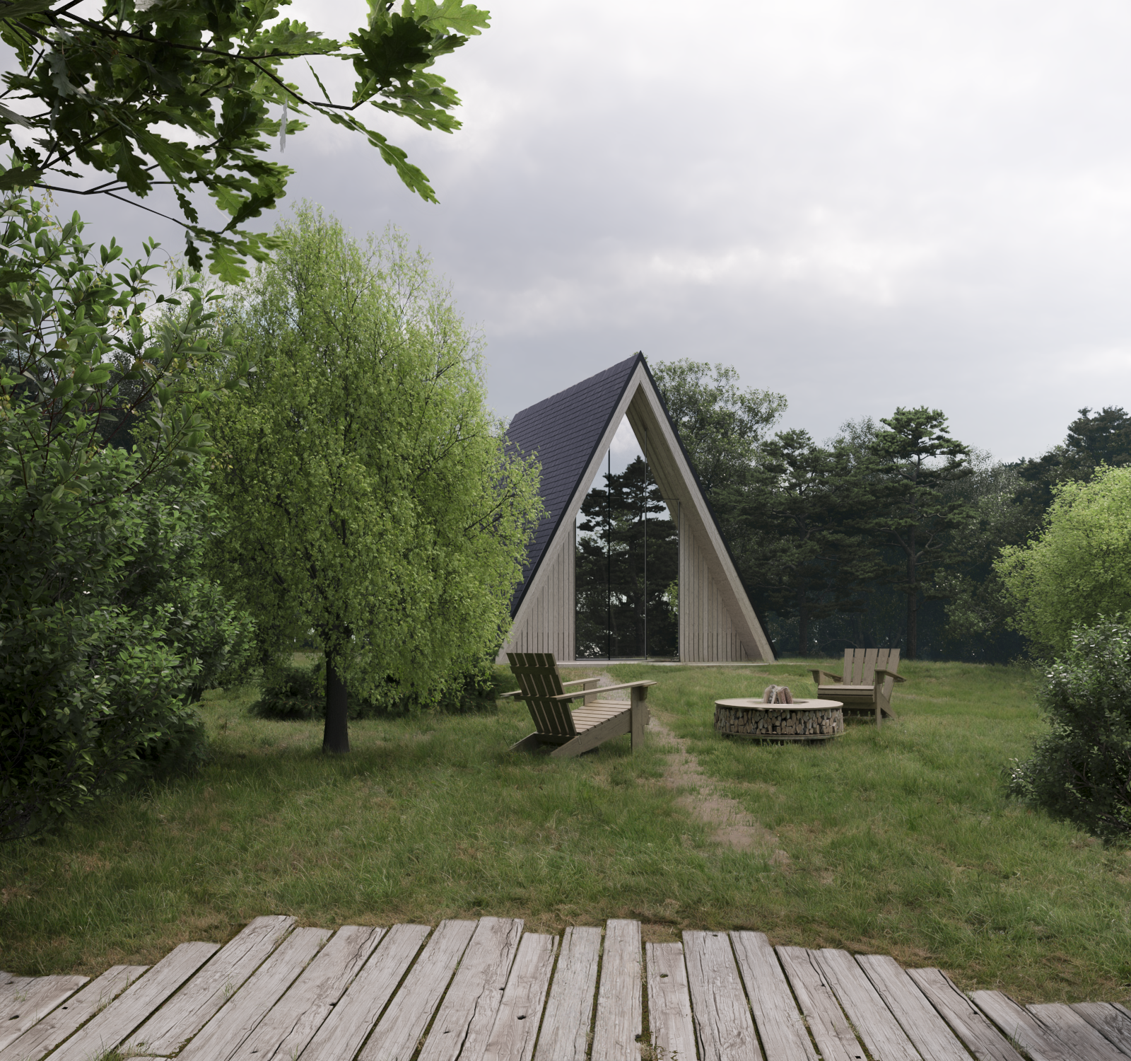 Forest Silence — A-Frame House