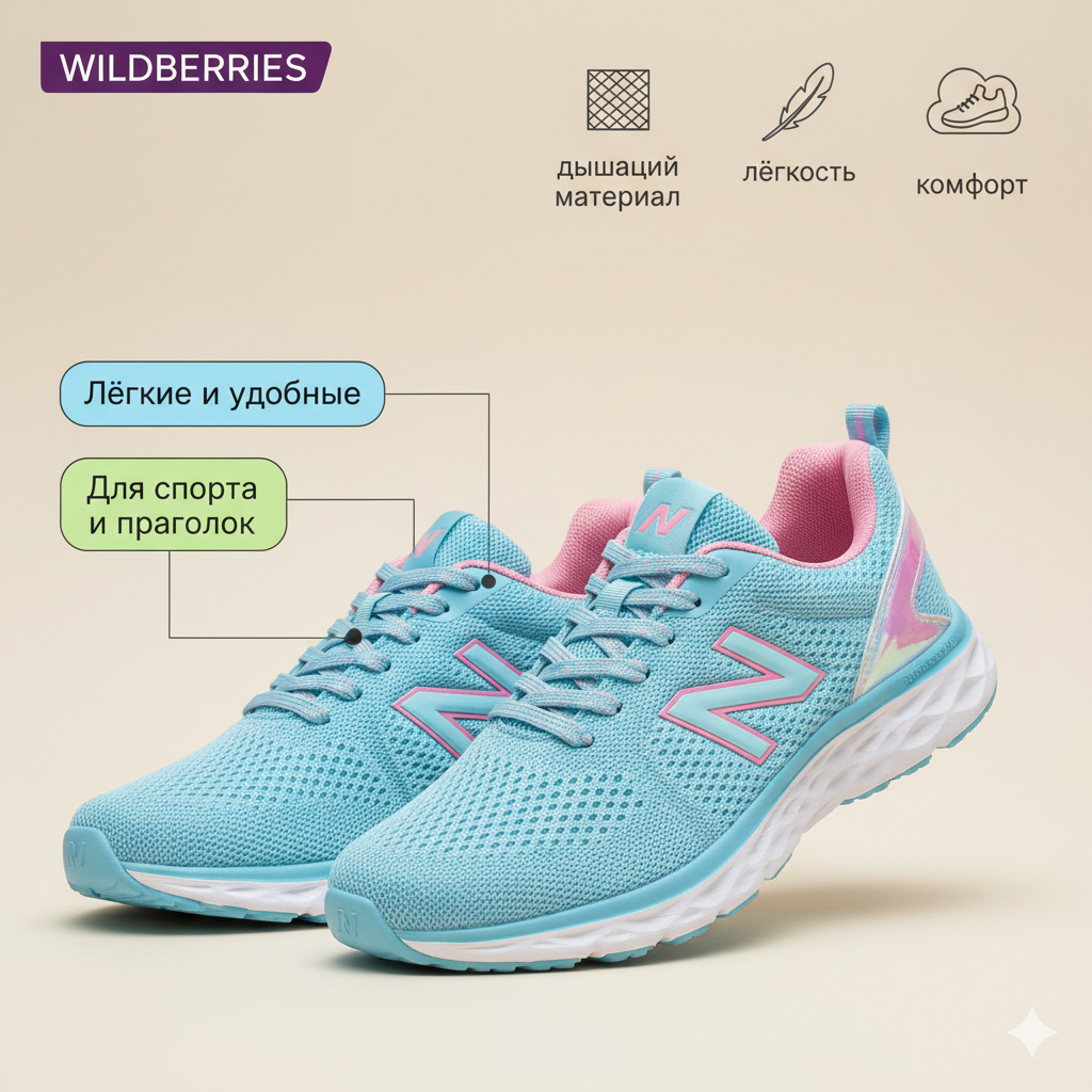 Женские кроссовки «Актив» для Wildberries