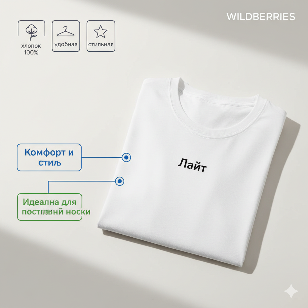 Женская футболка «Лайт» для Wildberriesl