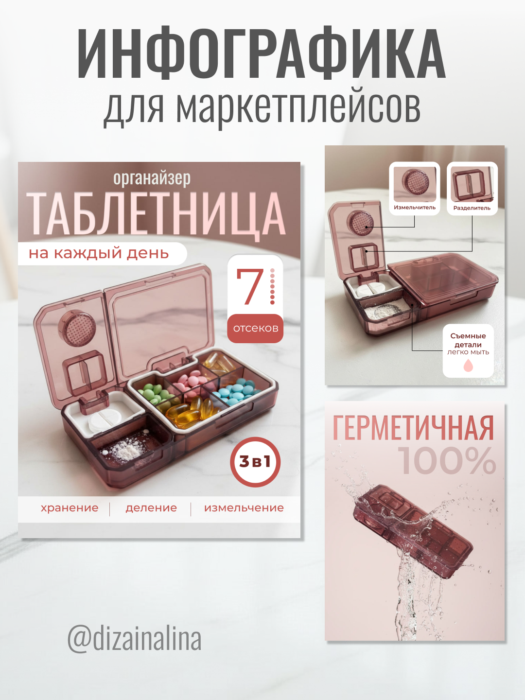 Инфографика для таблетницы
