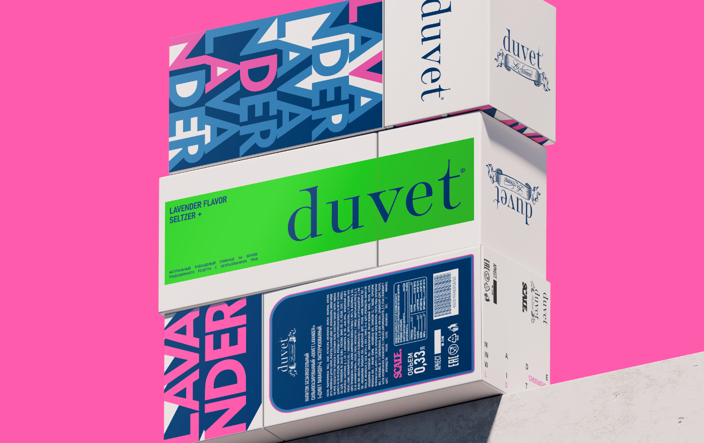 разработка айдентики для лимонадов “duvet la famme”