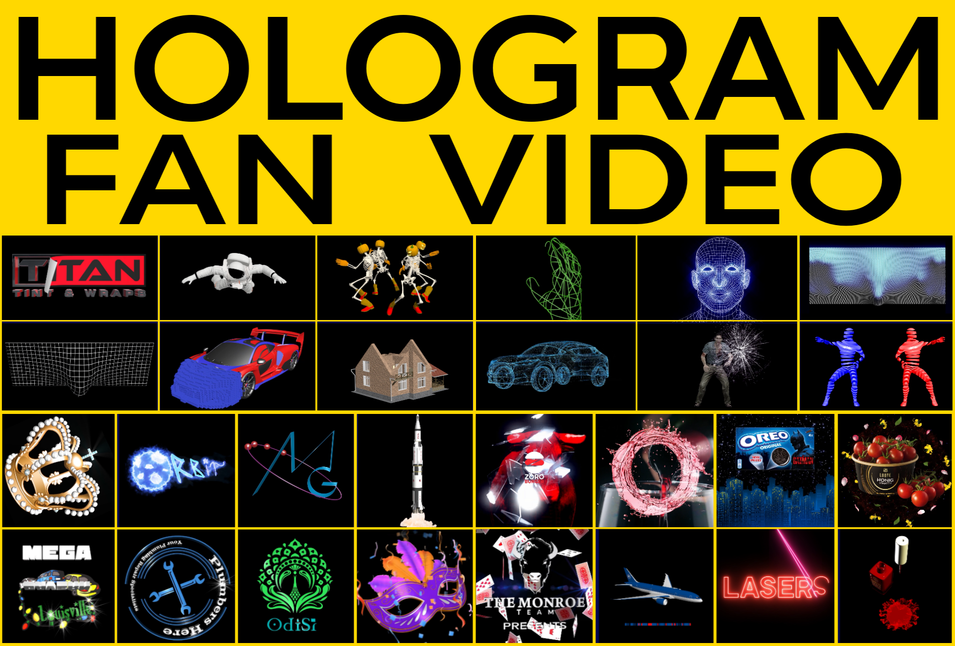 Создание 3Д анимации для голографического вентилятора (проектора)