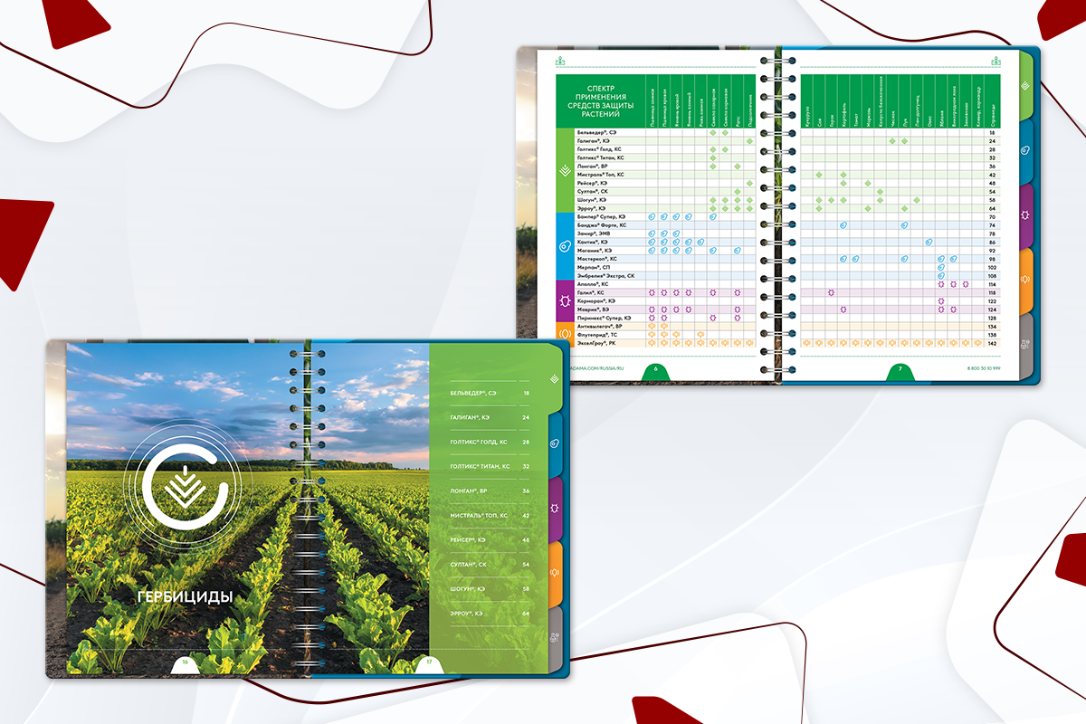 Дизайн и вёрстка каталога средств защиты растений