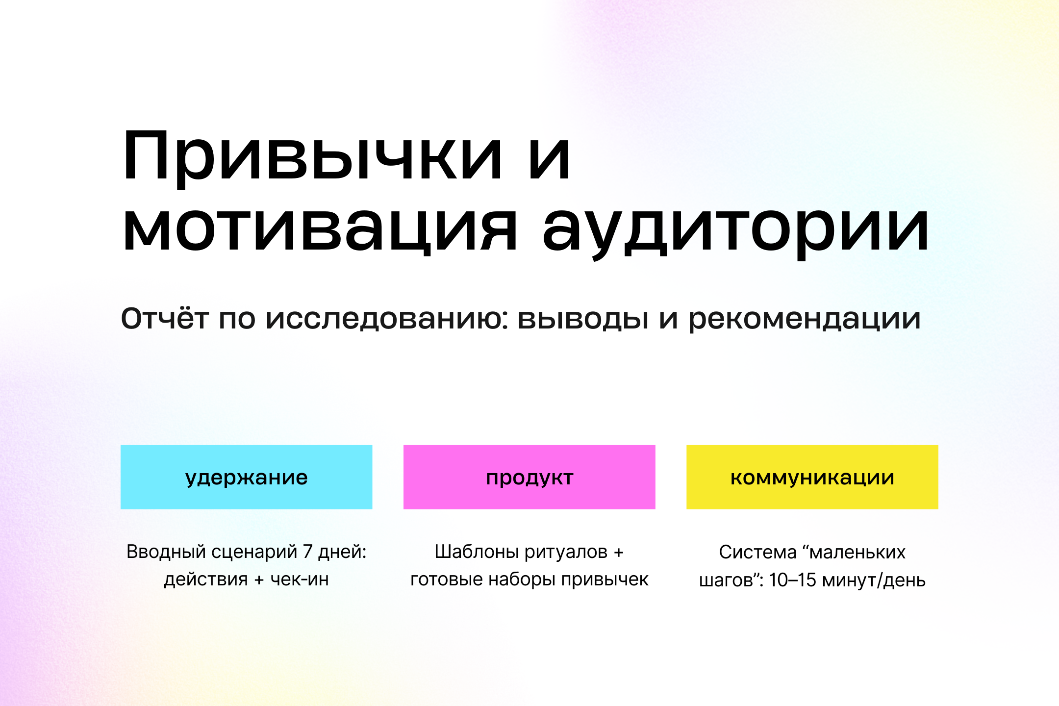 Дизайн аналитического отчета по исследованию аудитории