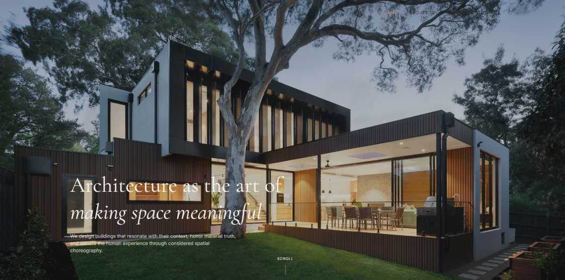 Сайт для архитектурного бюро премиум-класса