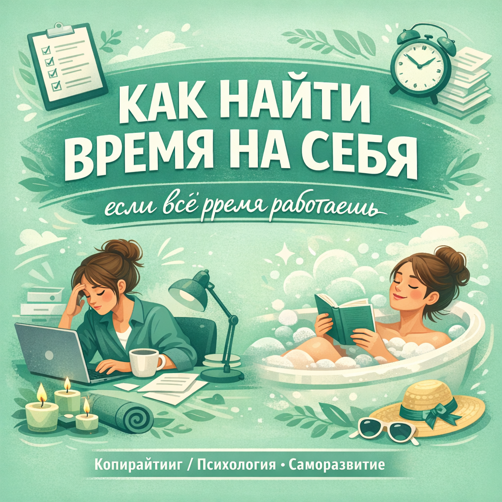 Пост «Как найти время на себя, если всё время работаешь»