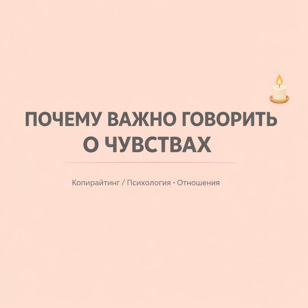 Пост «Почему важно говорить о чувствах»