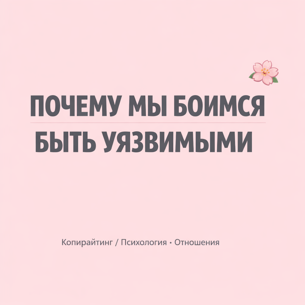 Пост «Почему мы боимся быть уязвимыми»