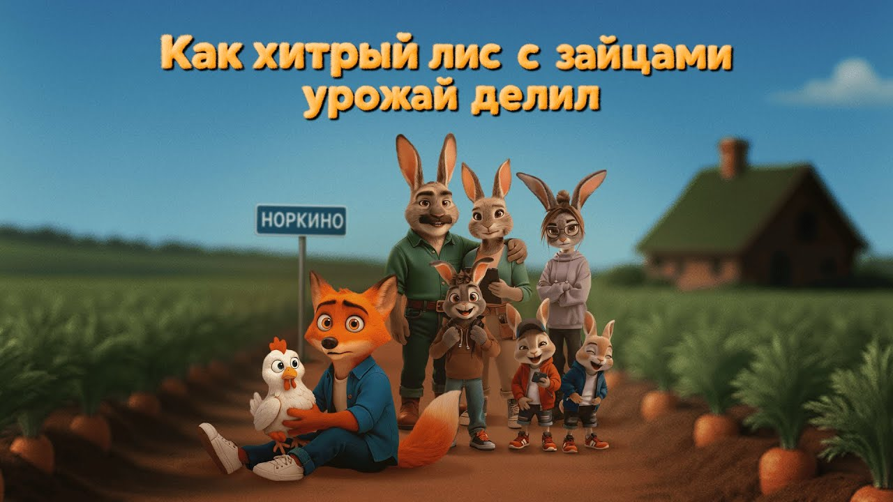 Нейроадаптации и анимации для первого российского нейросетевого мультсериала "Как хитрый лис с зайцами урожай делил"